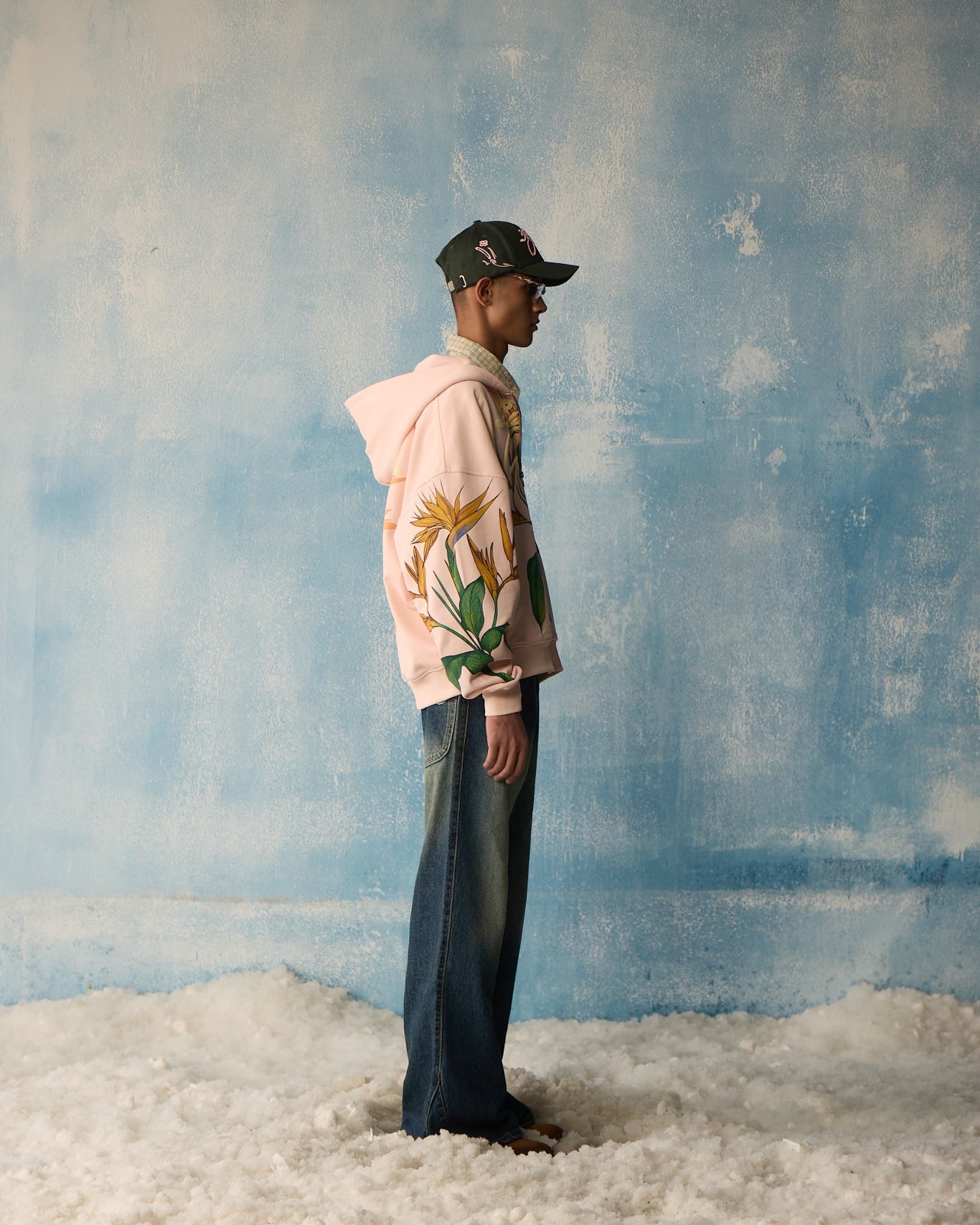 Pink Birds Of Paradise Zipper Hoodie