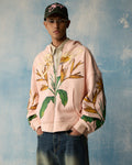 Pink Birds Of Paradise Zipper Hoodie