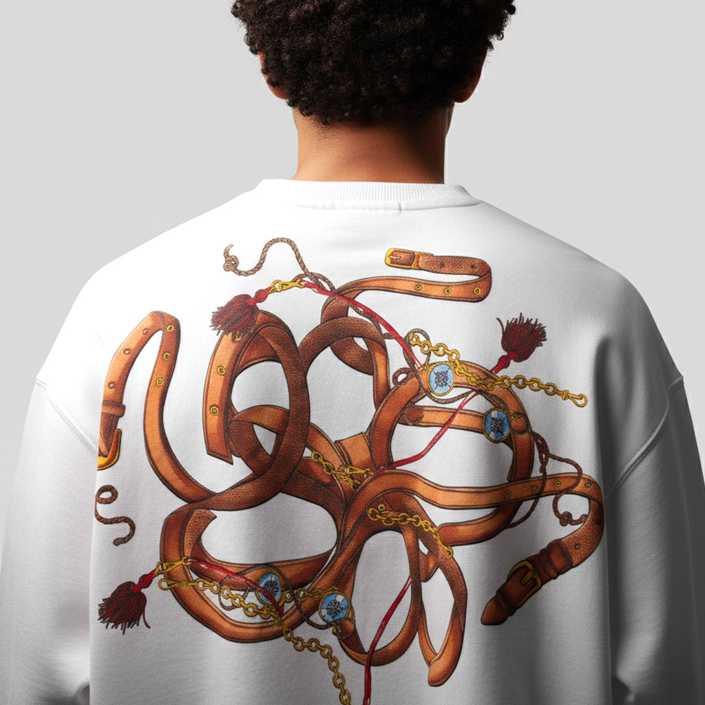 White Harnessed T-Shirt