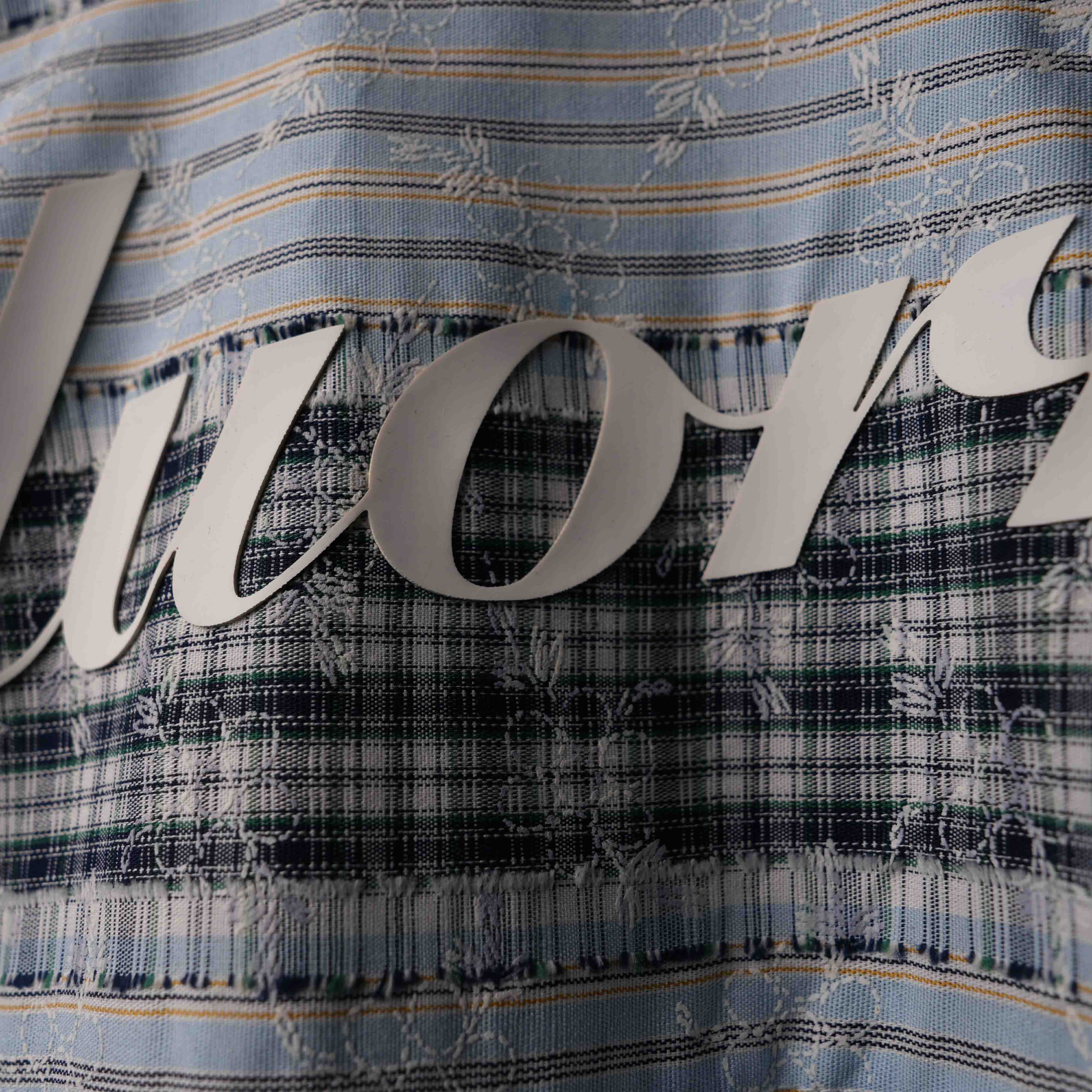Blu Plaid And Petals Shirt