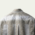 Beige Plaid And Petals Shirt