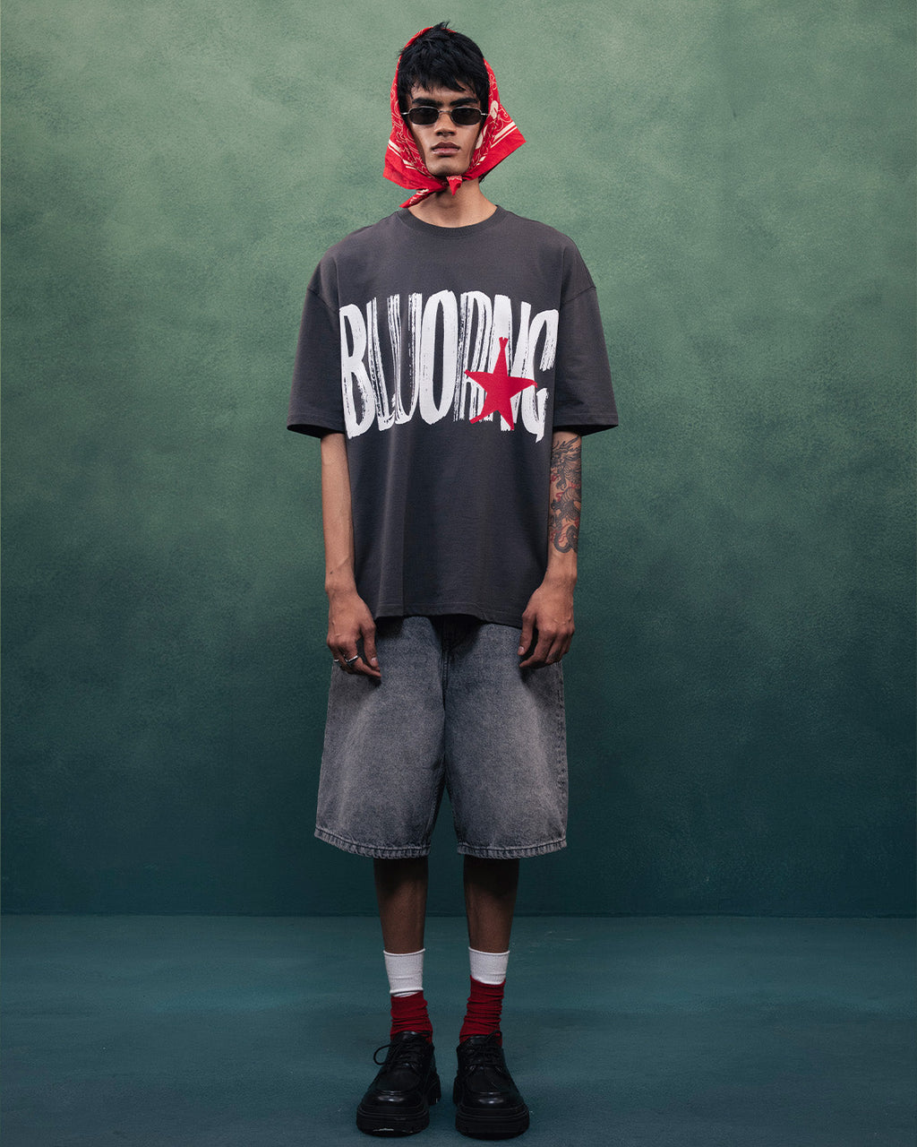 Grey BG Star T-Shirt
