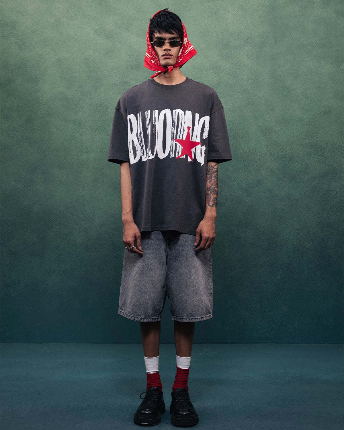 Grey BG Star T-Shirt
