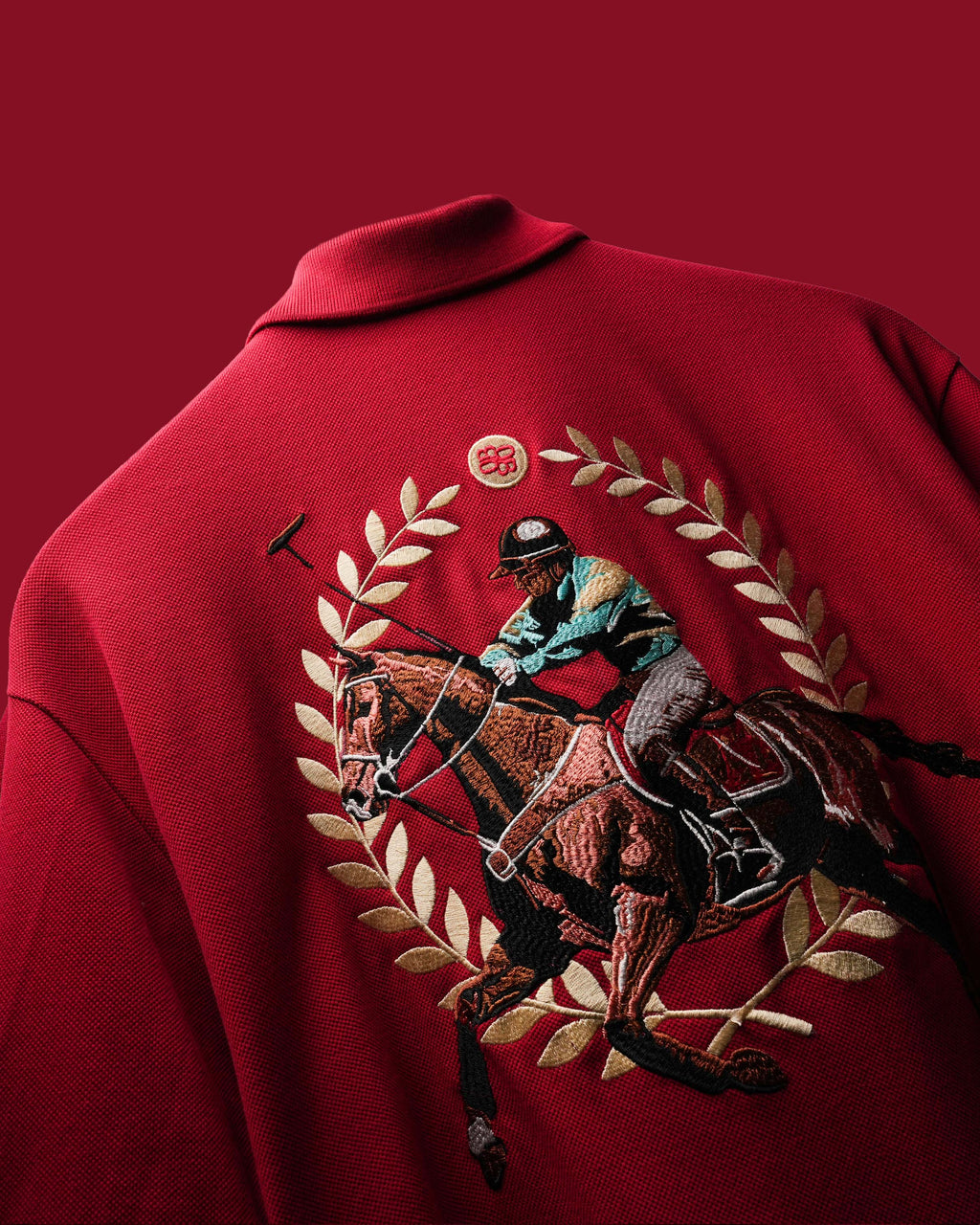 Rush Red Saddle League Polo T-Shirt