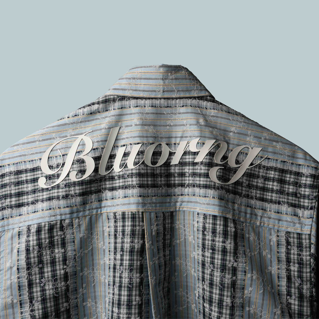 Blu Plaid And Petals Shirt