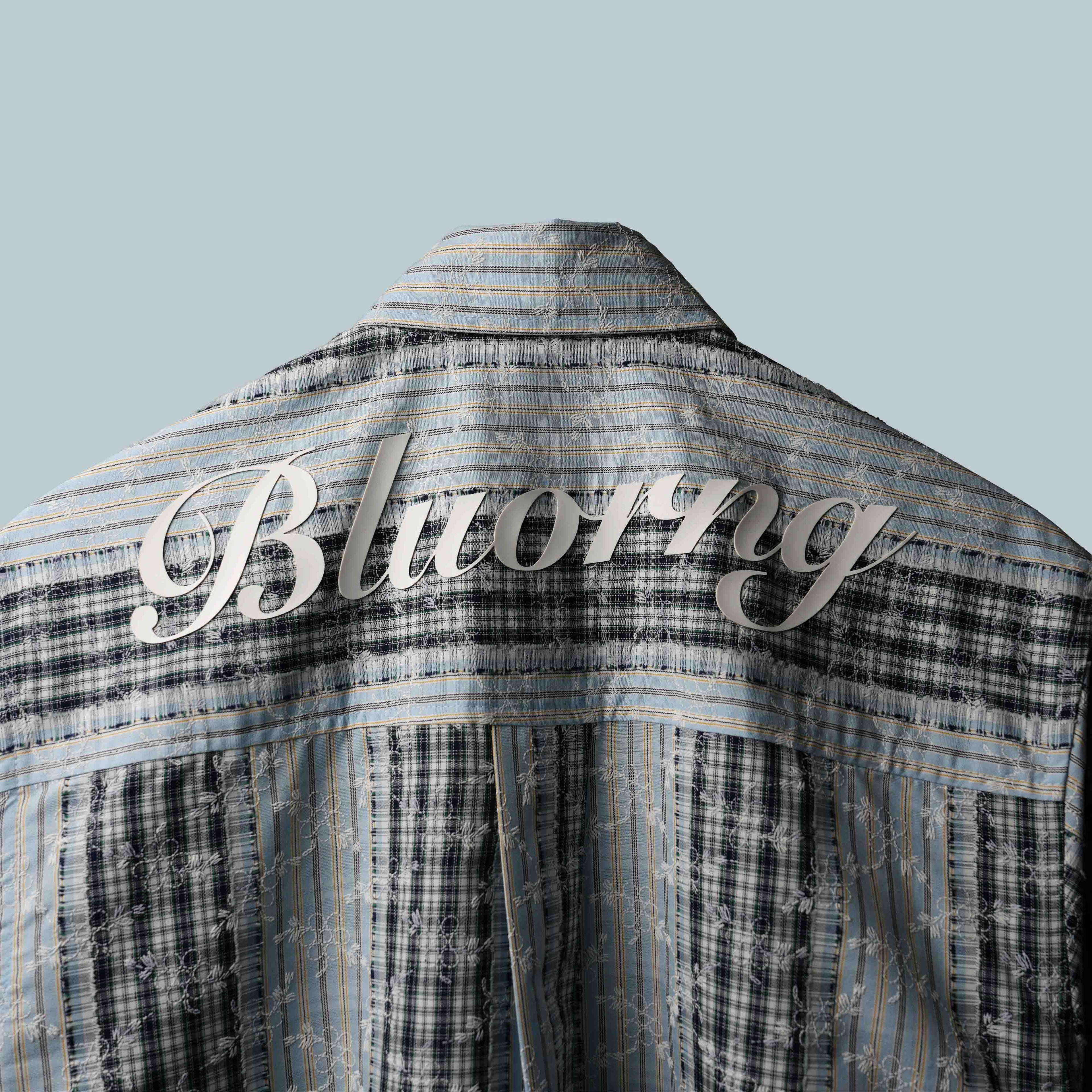 Blu Plaid And Petals Shirt