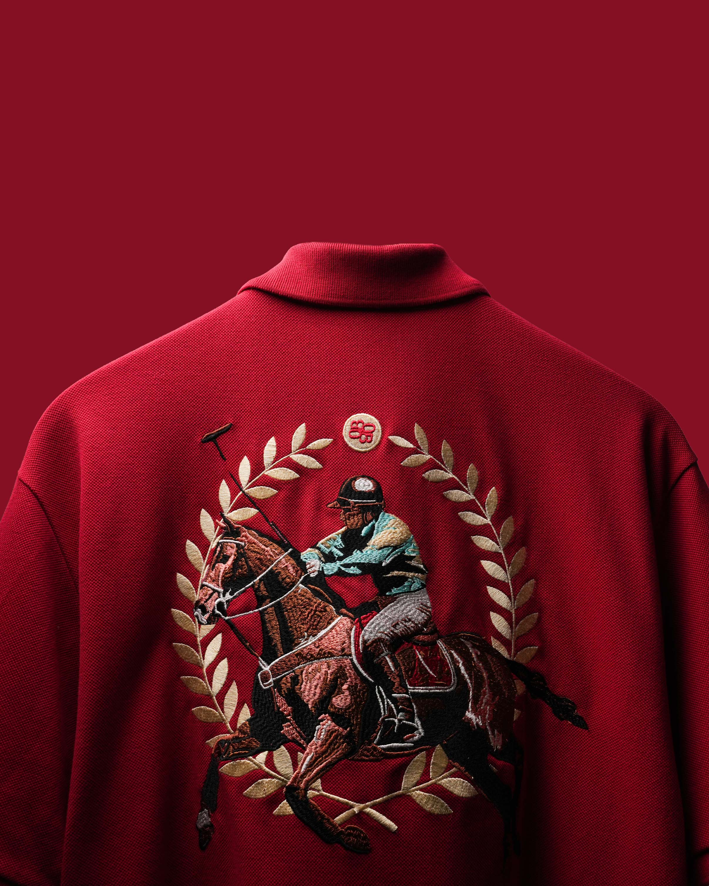 Rush Red Saddle League Polo T-Shirt